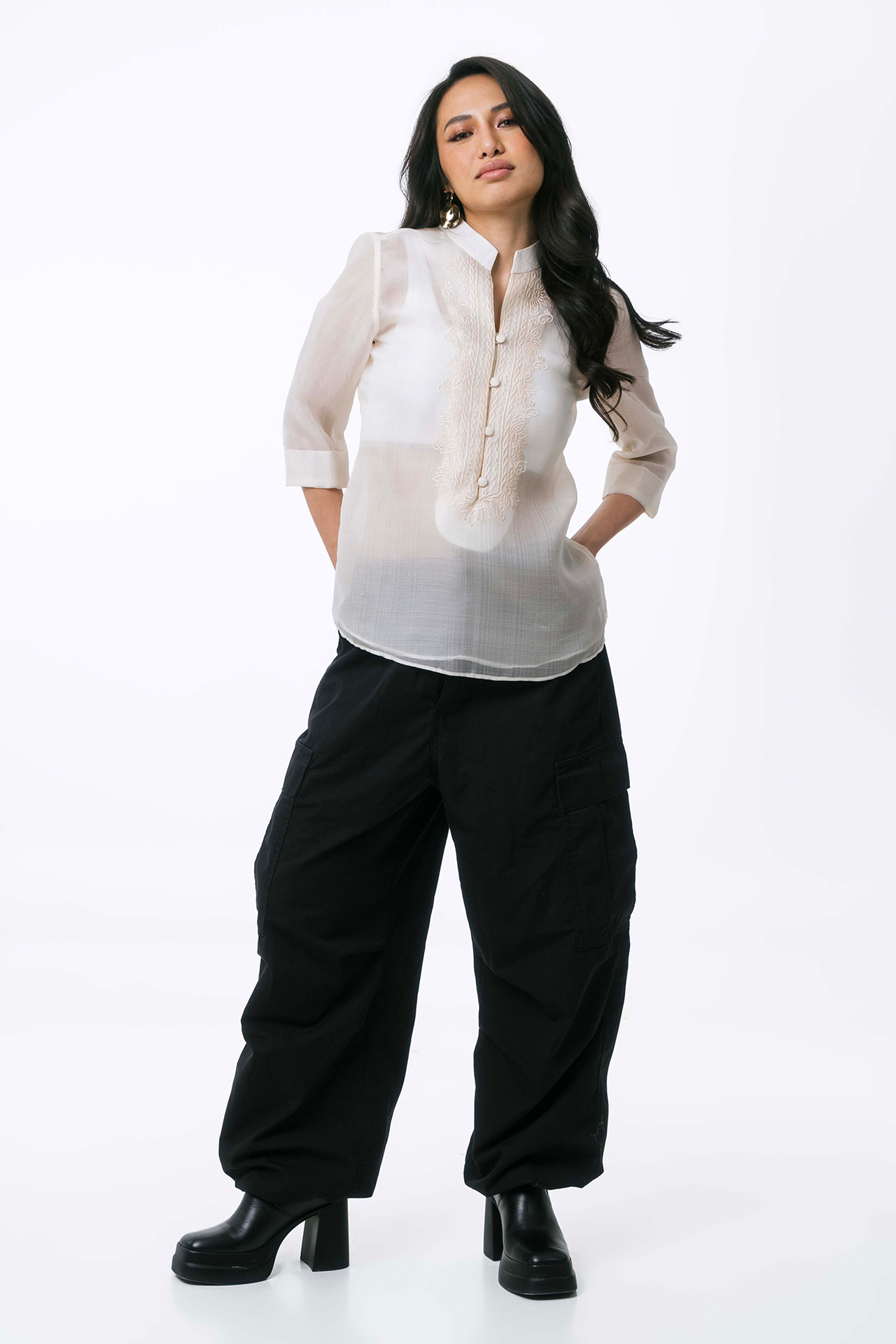 Traditional Filipino Modern Female Barong Modern FILIPINIANA