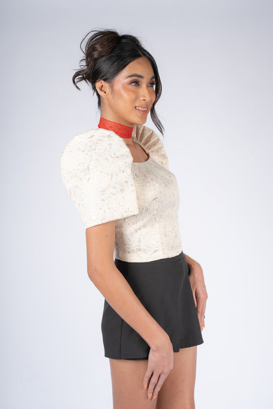 Lila Filipiniana Blouse